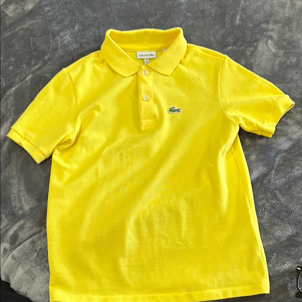 Lacoste Kids Yellow Polo Shirt